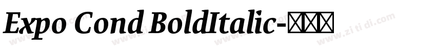 Expo Cond BoldItalic字体转换